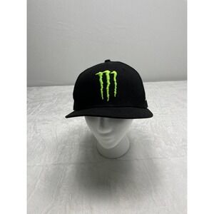 Monster Energy Hat Cap Adult Adjustable Black Green Logo Motocross Skateboarder